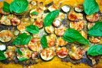Crusted Polenta Tart with Pesto, Courgette and Gruyere